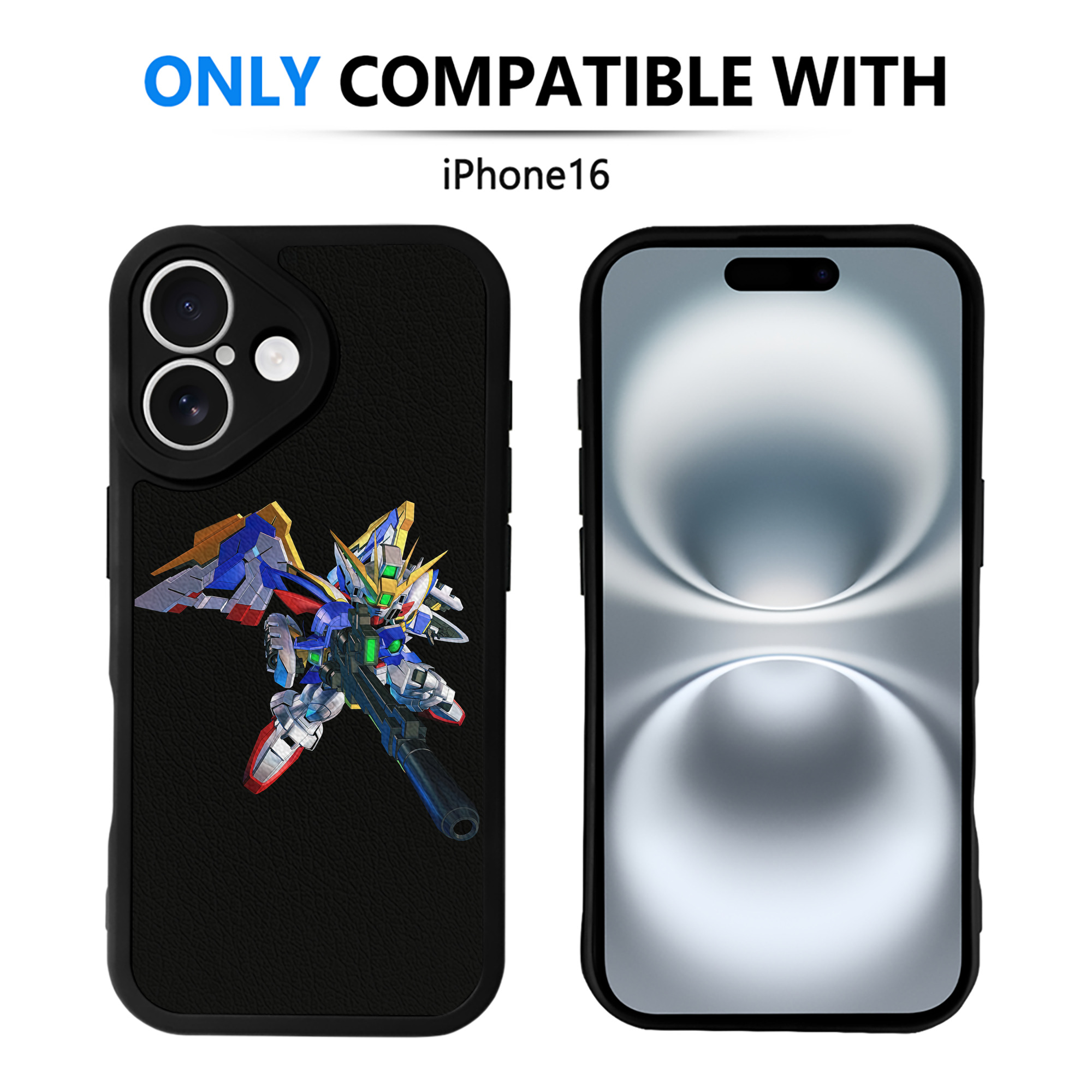 （画像用） 機動戦士ガンダム Mobile Suit Gundam 【iPhone 16シリーズ対応】シリコンスマホケース（レザー調） 材質：シリコン